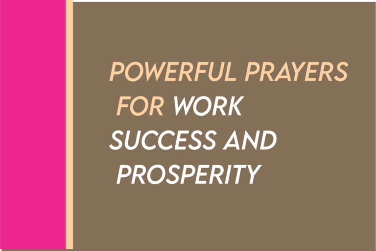 Powerful short prayers for work success