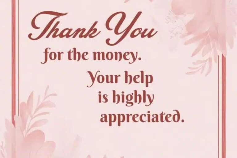 130+ Thank You for the Money Messages