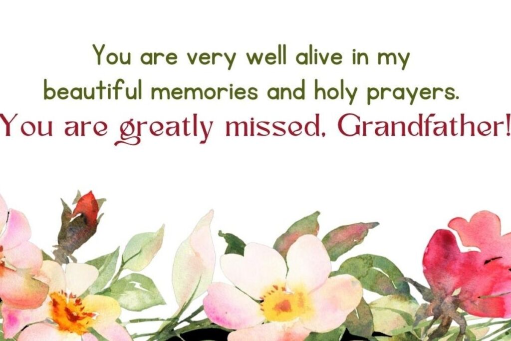 Thank you messages for your Grandfather