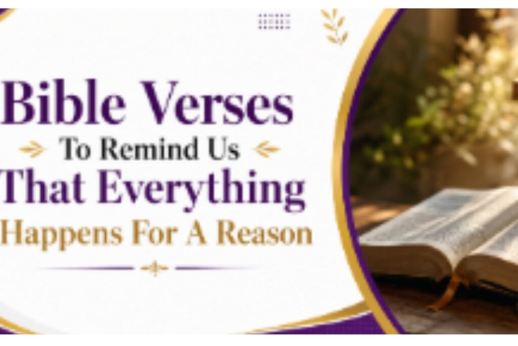 Bible Verses To Remind Us That Everything Happens For A Reason