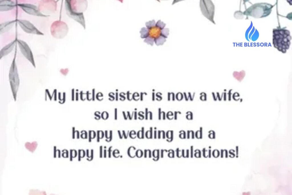 Sweet Wedding Wishes to Sister
